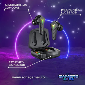 Silla Gamer RGB Black + Audífonos Gamer Optimus con parlante bluetooth