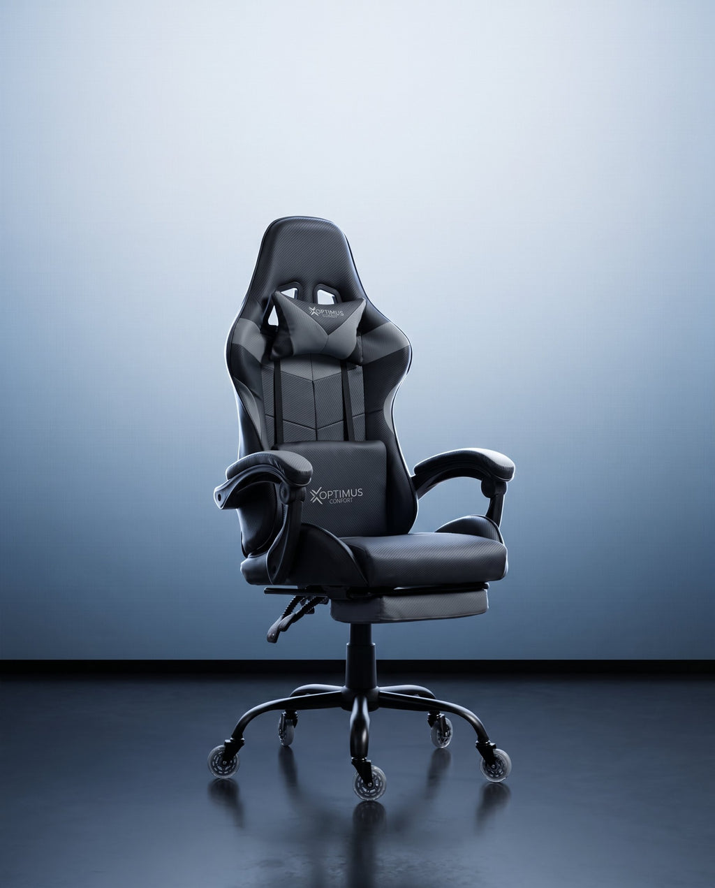 Silla Gamer 1039F Grey con reposapiés y ruedas en silicona · set-2k · 10-1039f-pro-grey-02-armonia.jpg