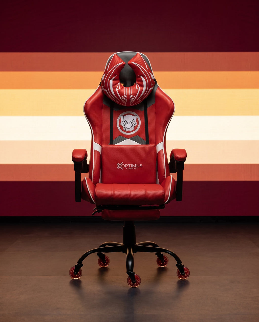 Silla Gamer Marvel-1039F Red con reposapiés y ruedas en silicona. · set-2k · 100-marvel-1039f-red-01-armonia.jpg