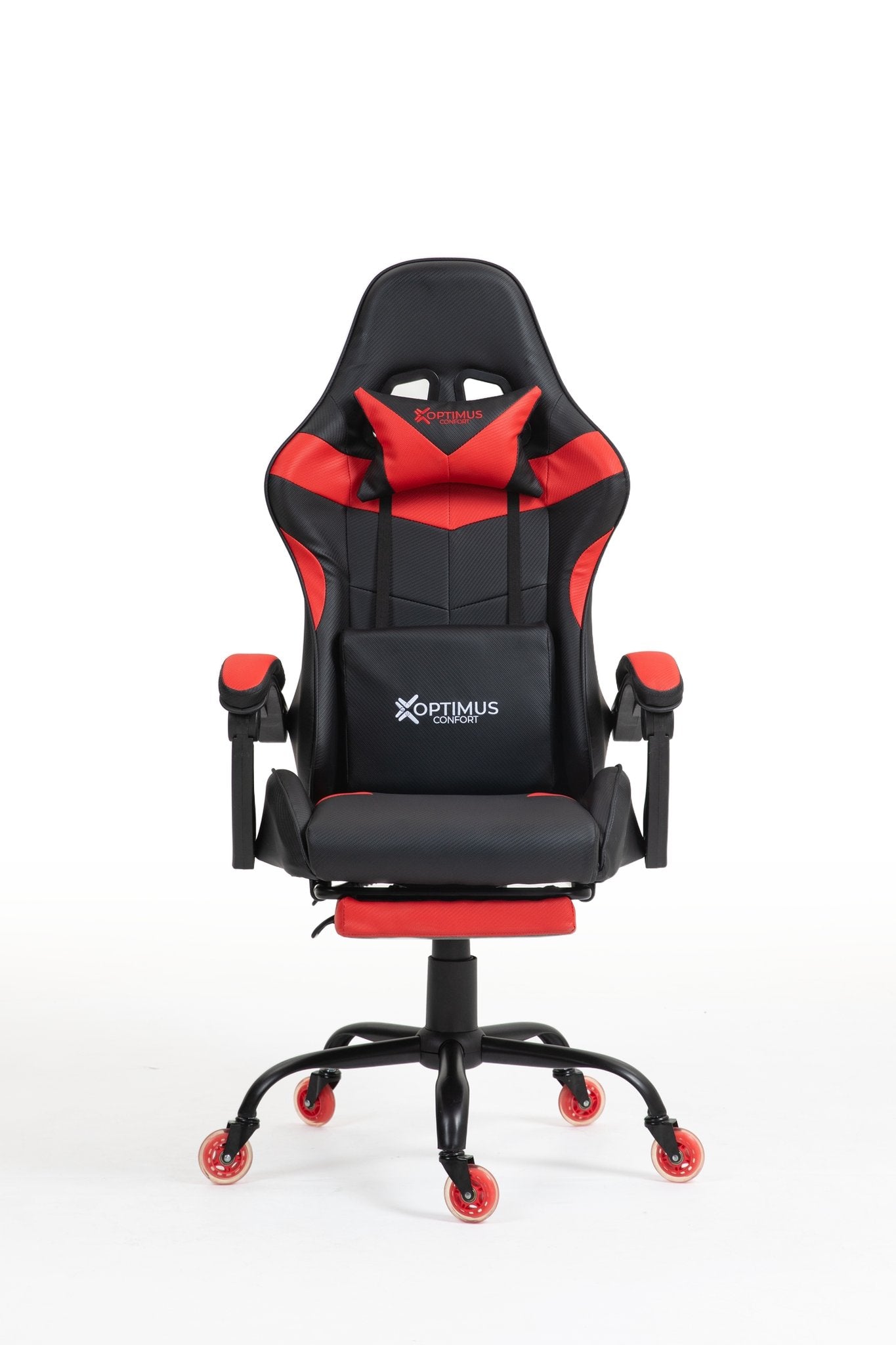 Silla Gamer 1039F Red con reposapiés y ruedas en silicona · white-v5-norm · 1039f-pro-red-01.jpg