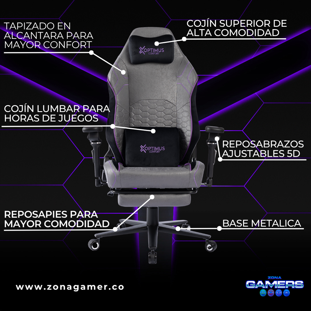 Silla Gamer TITANEVO 5D MAX Purple