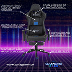 Silla Gamer COR-1001F Blue con reposapiés