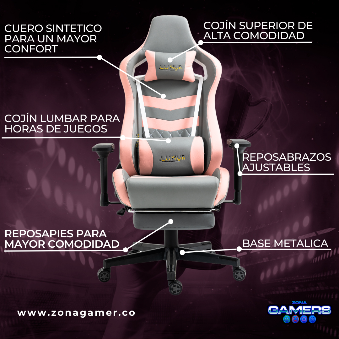 Silla Gamer Luxur Edición Limitada Modelo SAH-0010 PWNGAMER
