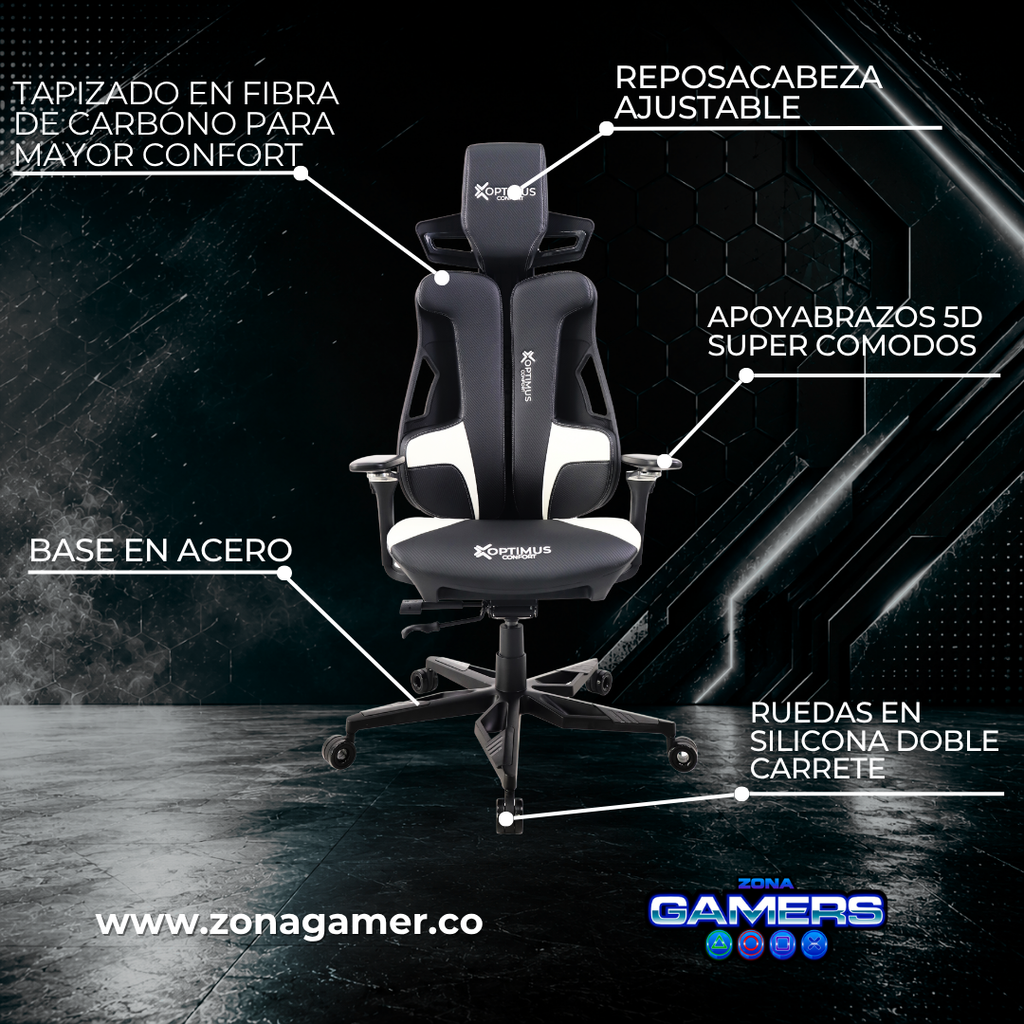 Silla Gamer Legacy Super Ergonomica White