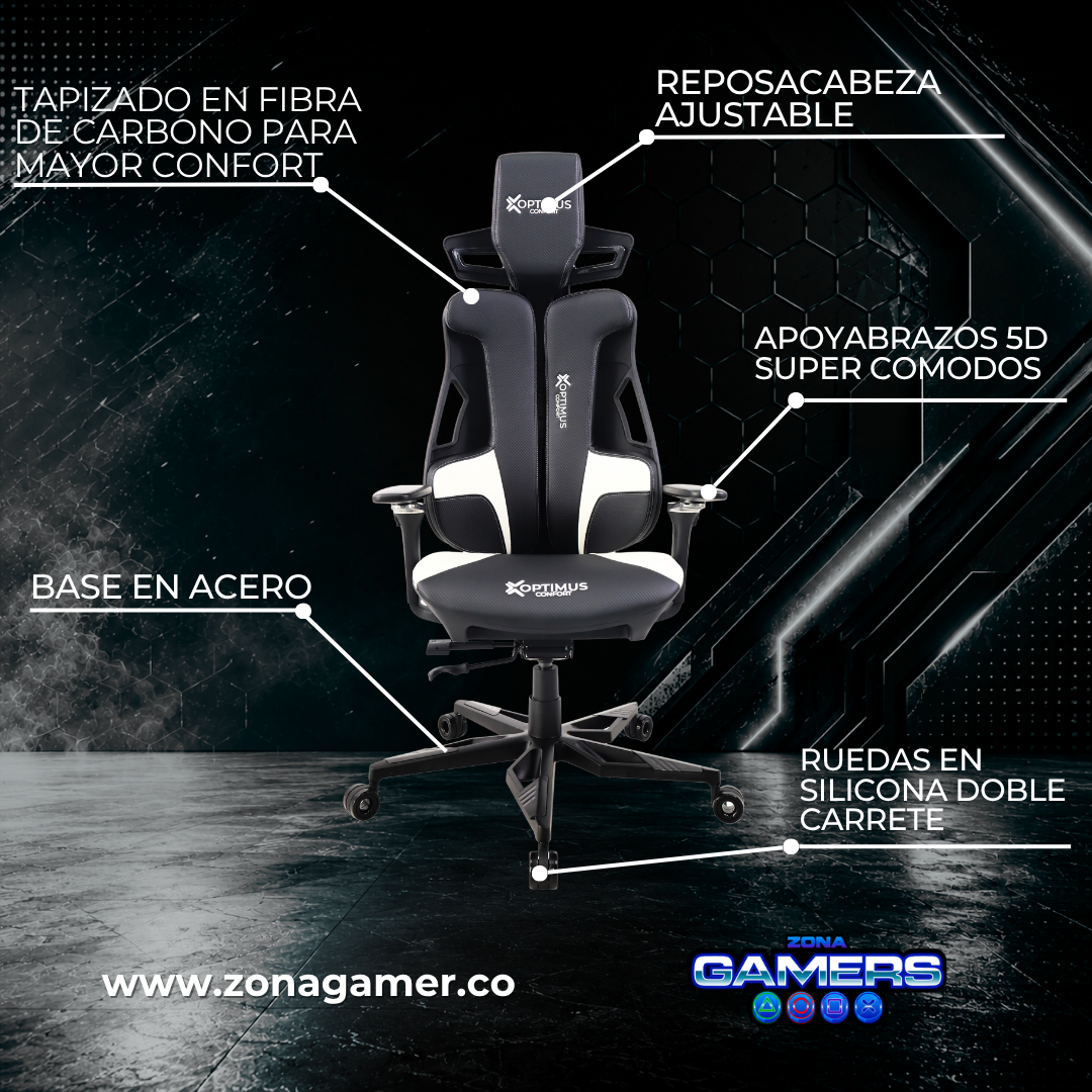 Silla Gamer Legacy Super Ergonomica White