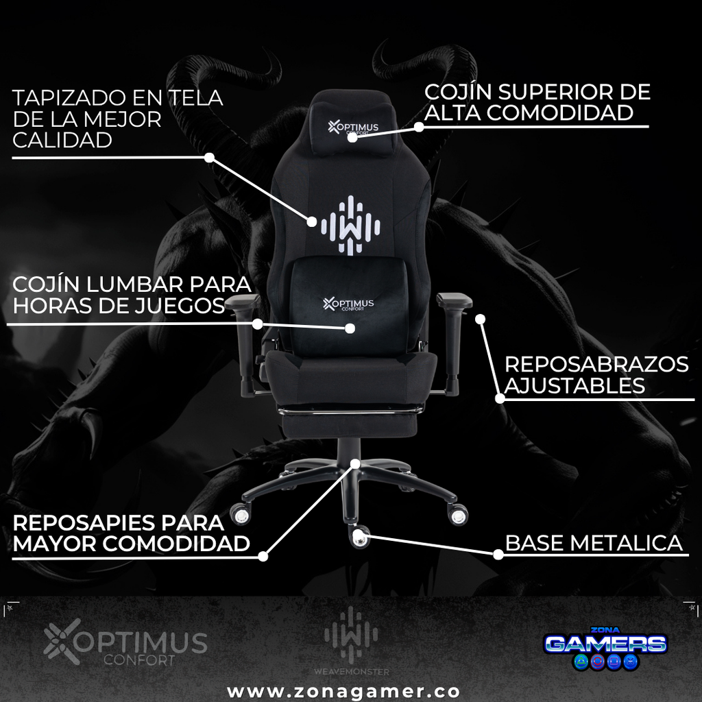 Silla Gamer Luxur Elegant Black.