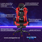 Silla Gamer GT-1001F Red + reposapiés incluido