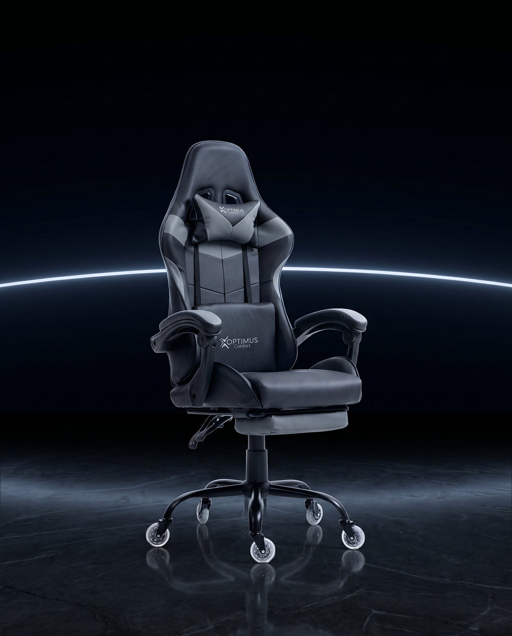 Silla Gamer 1039F Grey con reposapiés y ruedas en silicona · set-2k · 11-1039f-pro-grey-02-contraste.jpg