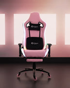Silla gamer ULTIMATE Pink con luces RGB + reposapiés y ruedas en silicona · set-2k · 117-ultimate-pink-01-contraste.jpg