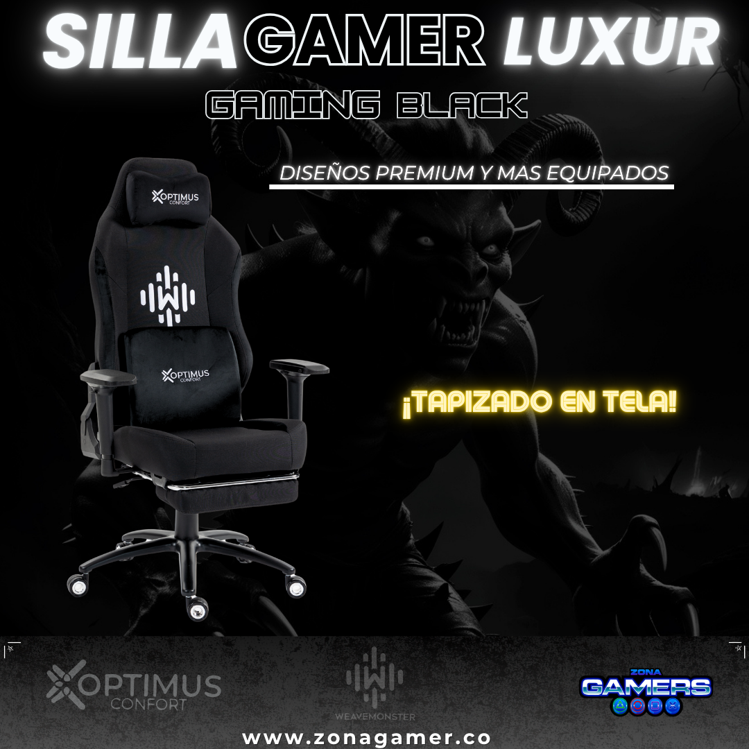 Silla Gamer Luxur Elegant Black.