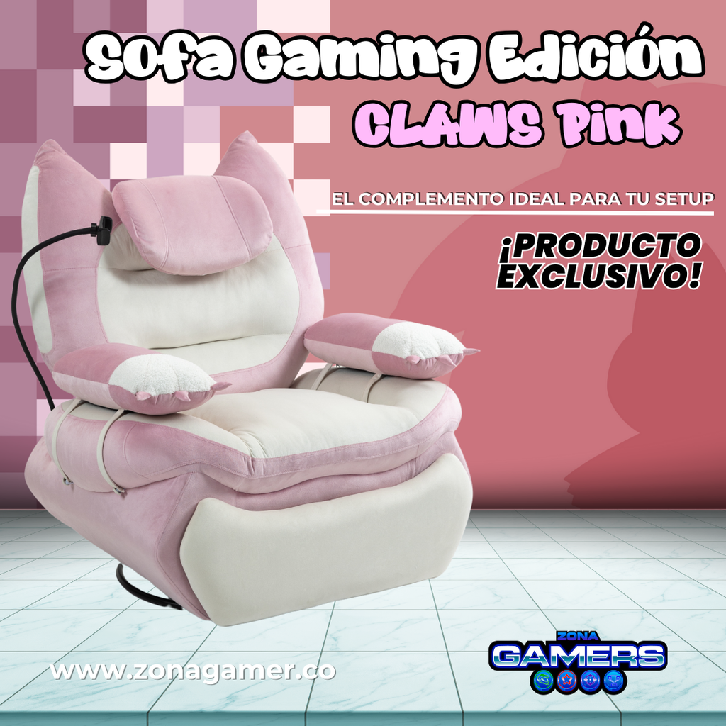 Sofa Gaming Claws Pink