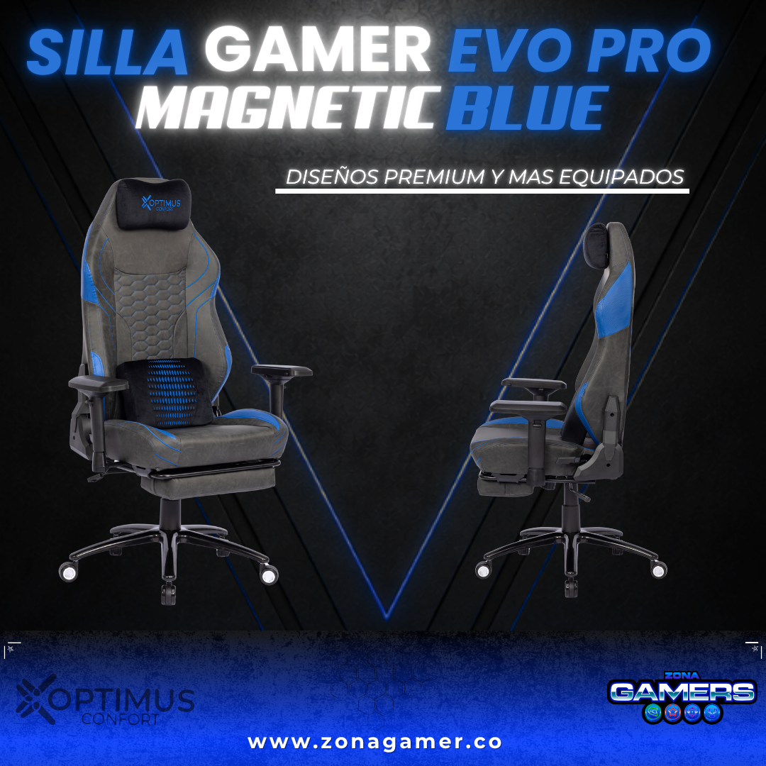 Silla Gamer Evo Pro Magnetic Blue