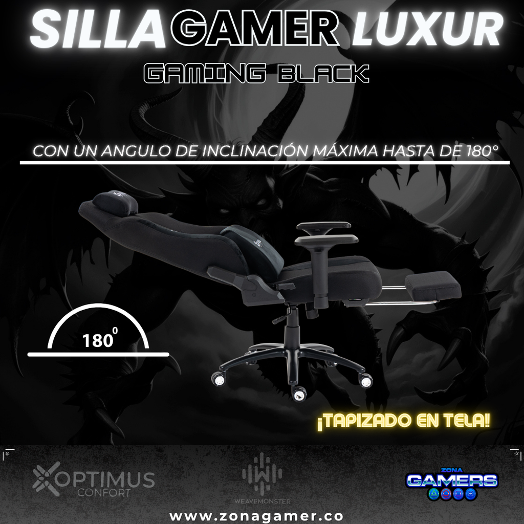 Silla Gamer Luxur Elegant Black.