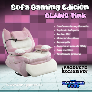 Sofa Gaming Claws Pink