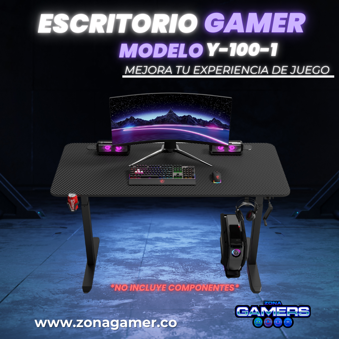 Escritorio Gamer Y-100-1 Con altura ajustable
