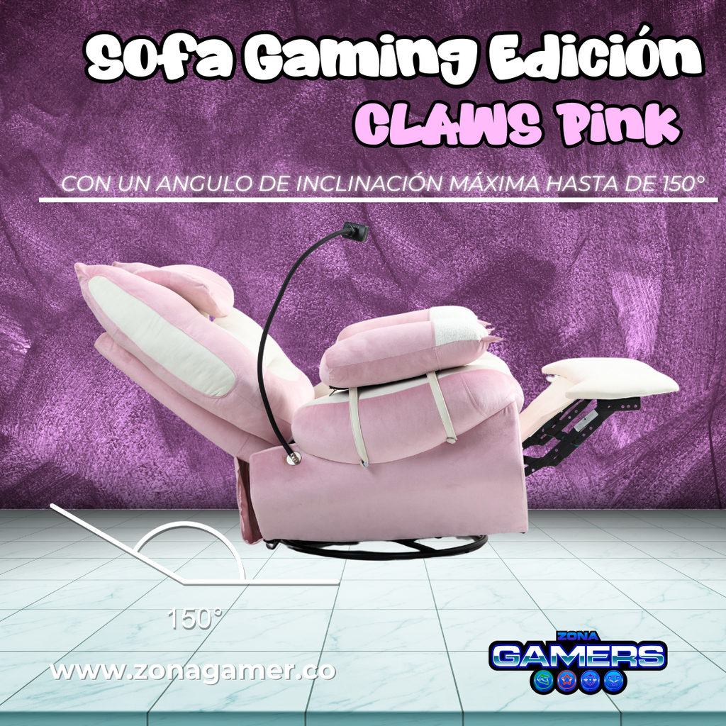Sofa Gaming Claws Pink