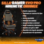 Silla Gamer Evo Pro Magnetic Orange