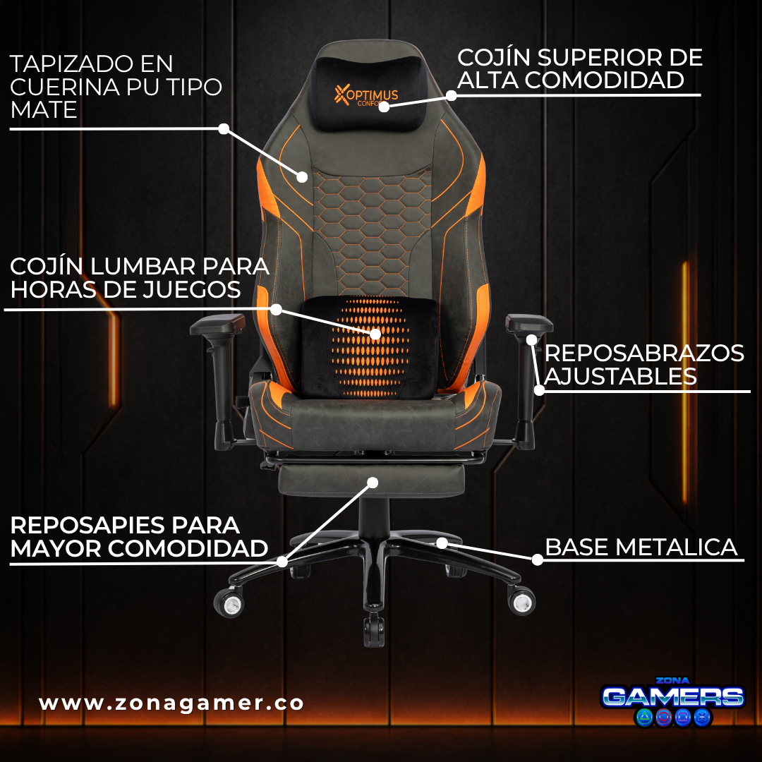 Silla Gamer Evo Pro Magnetic Orange