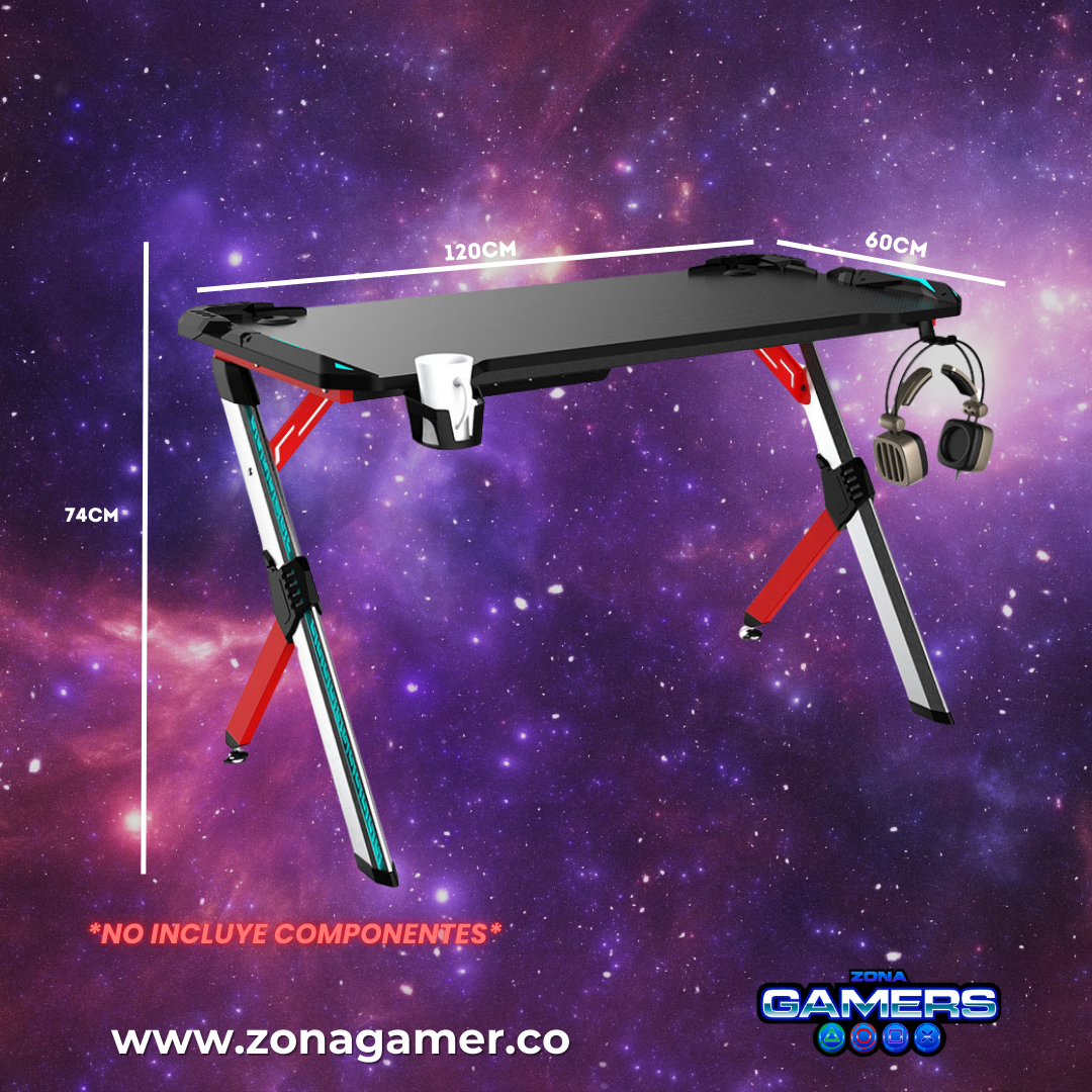 Escritorio Gamer D-2113 Con luces RGB