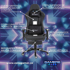 Silla Gamer COR-1001F White con reposapiés