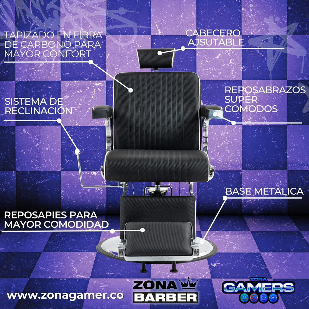 Silla de Barberia Elegant modelo LS