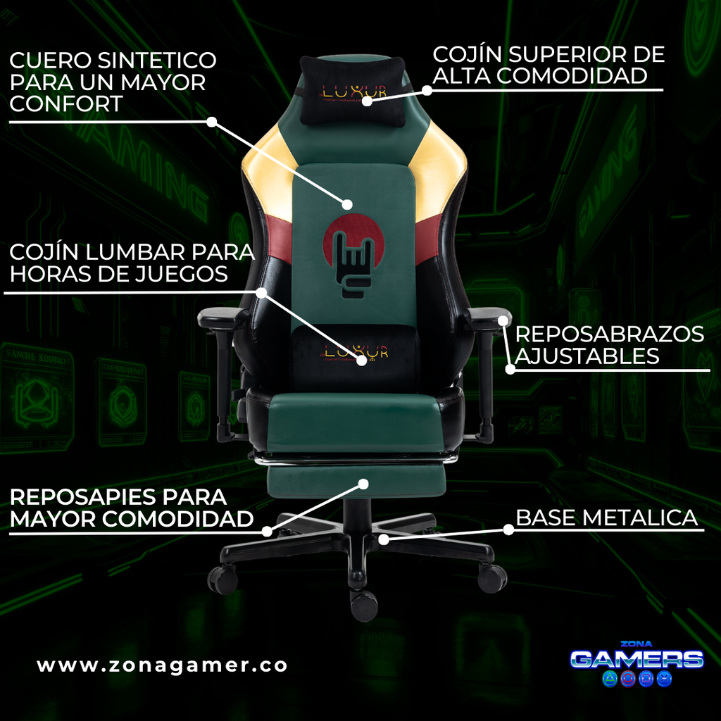 Silla Gamer Luxur Edición Limitada Modelo SAH-0023 Pogger