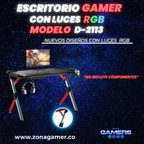 Escritorio Gamer D-2113 Con luces RGB