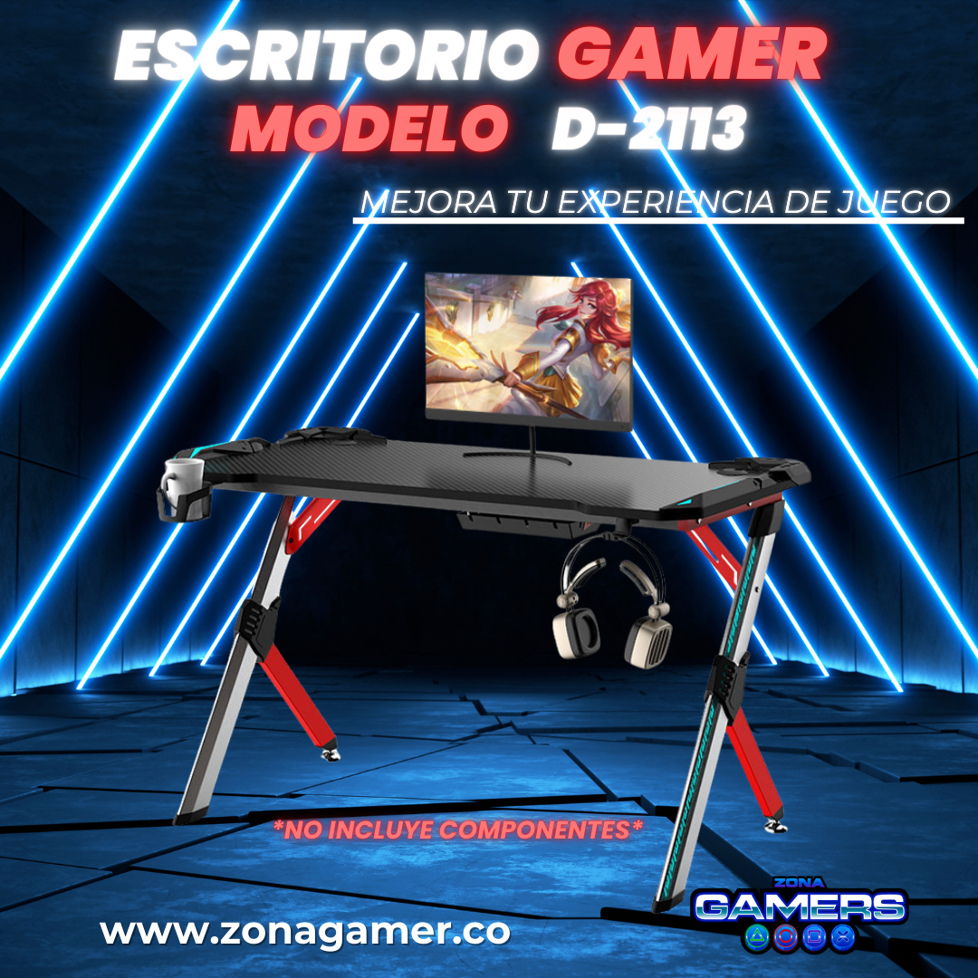 Escritorio Gamer D-2113 Con luces RGB