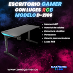 Escritorio Gamer D-2106 Con luces RGB