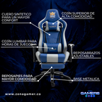 Silla Gamer Luxur Edición Limitada Modelo Colossus SAH-0014 Blue