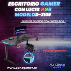 Escritorio Gamer D-2106 Con luces RGB