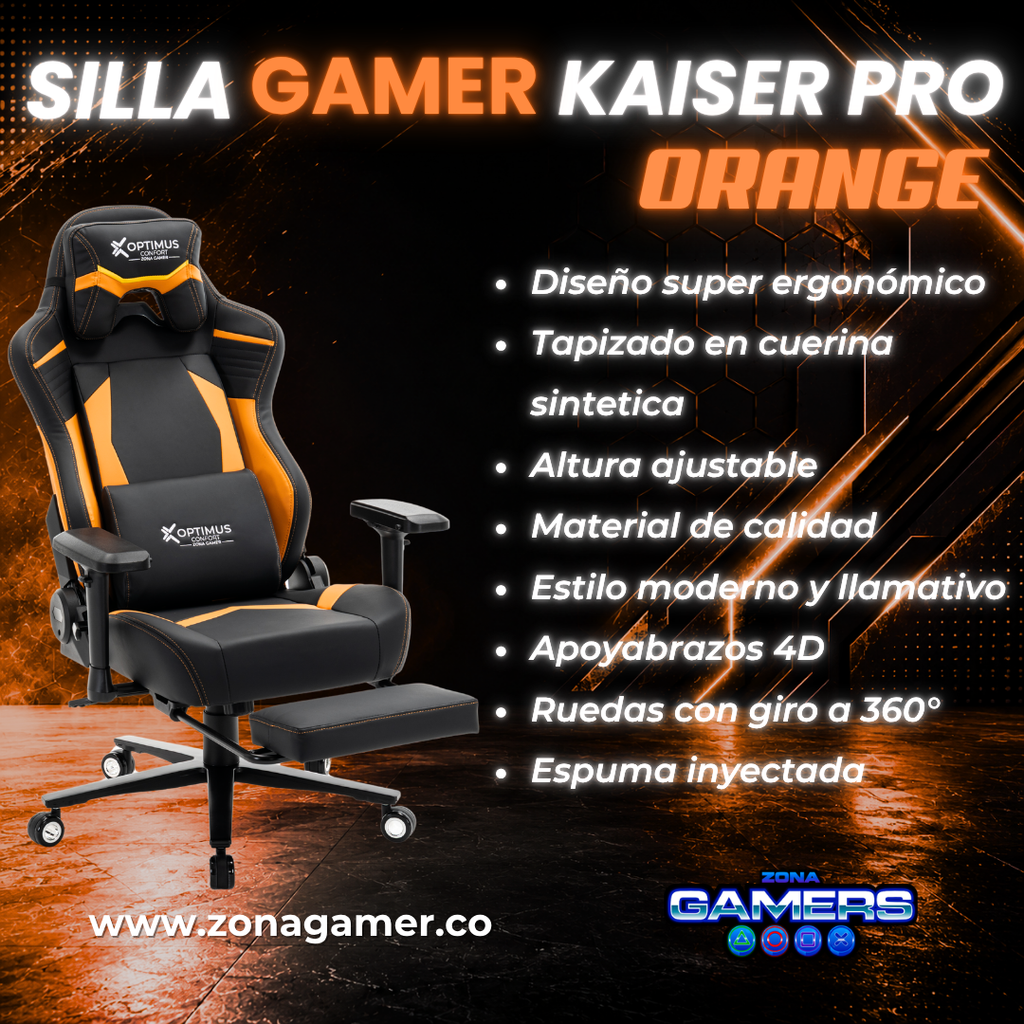 Silla Gamer Kaiser PRO Orange