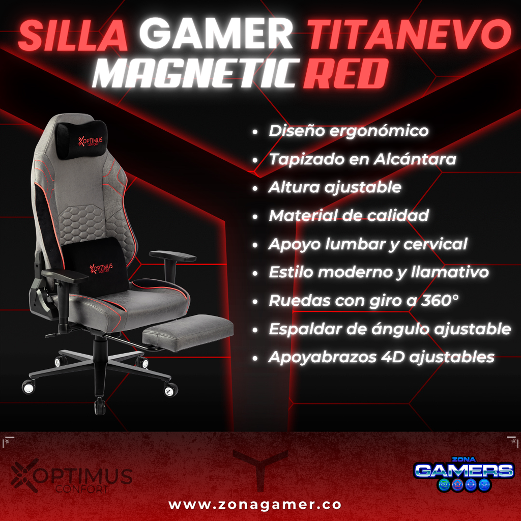 Silla Gamer TitanEvo Magnetic Red