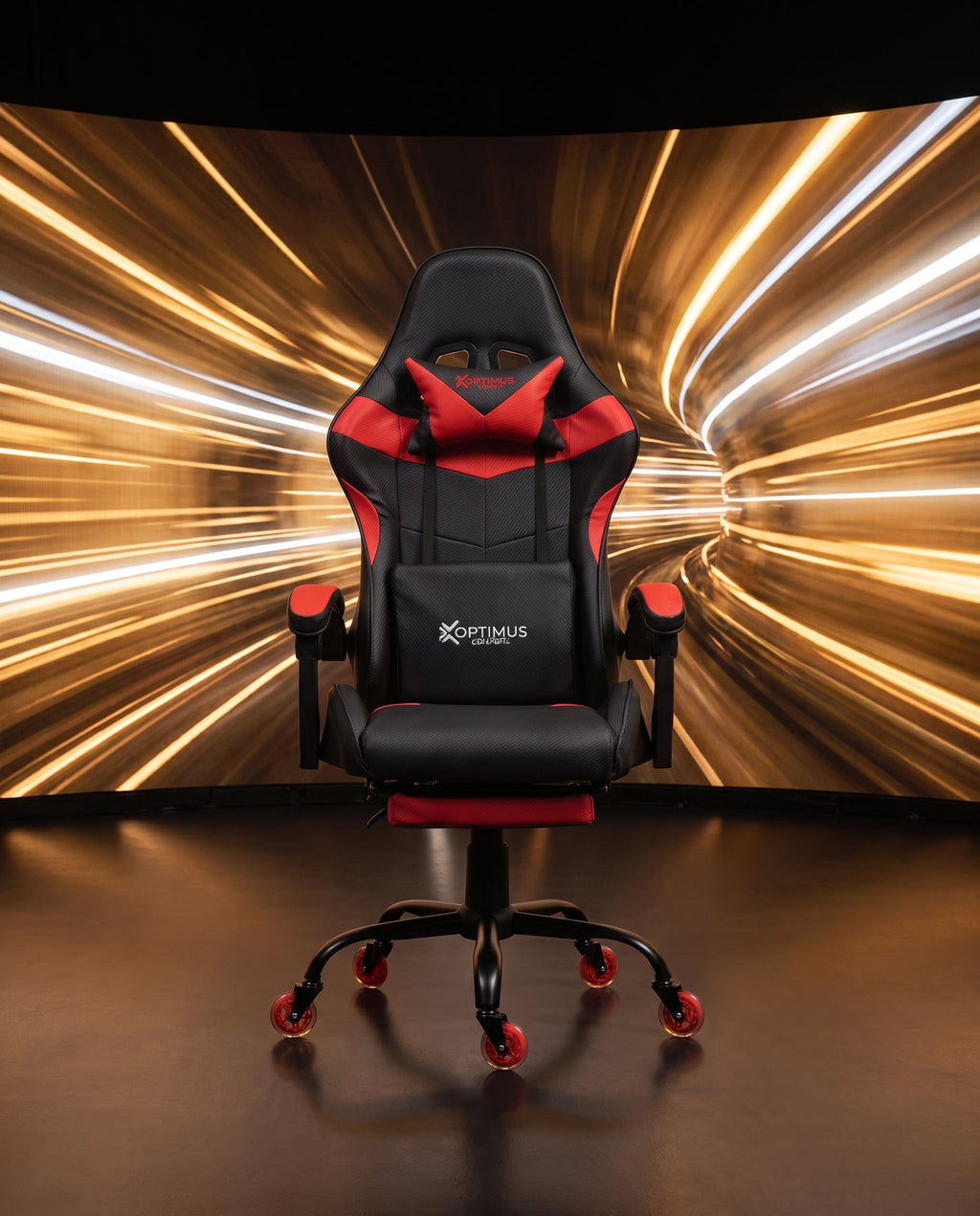 Silla Gamer 1039F Red con reposapiés y ruedas en silicona · set-2k · 21-1039f-pro-red-01-contraste.jpg