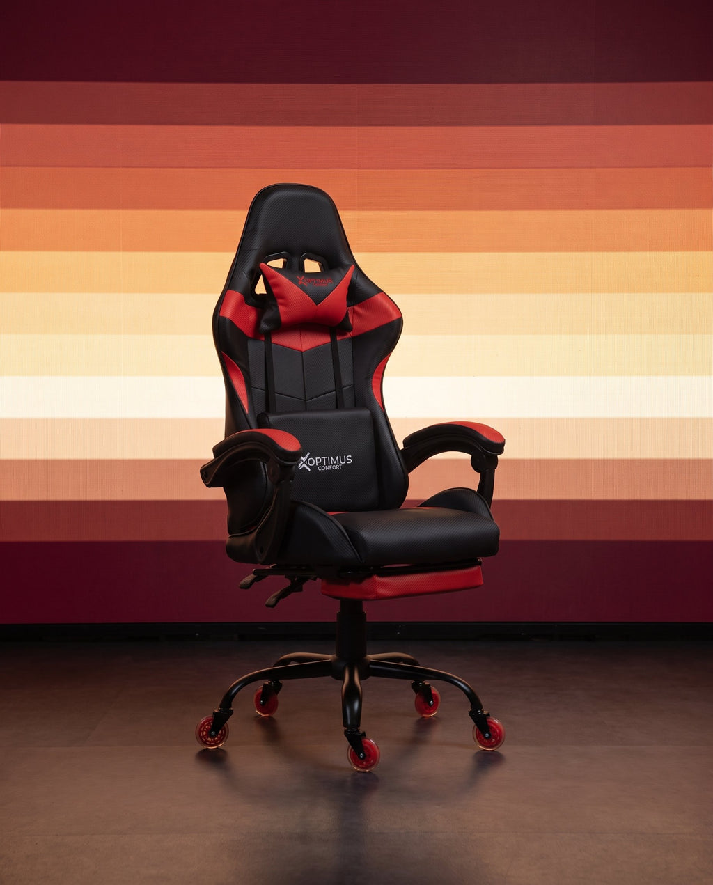 Silla Gamer 1039F Red con reposapiés y ruedas en silicona · set-2k · 22-1039f-pro-red-02-armonia.jpg