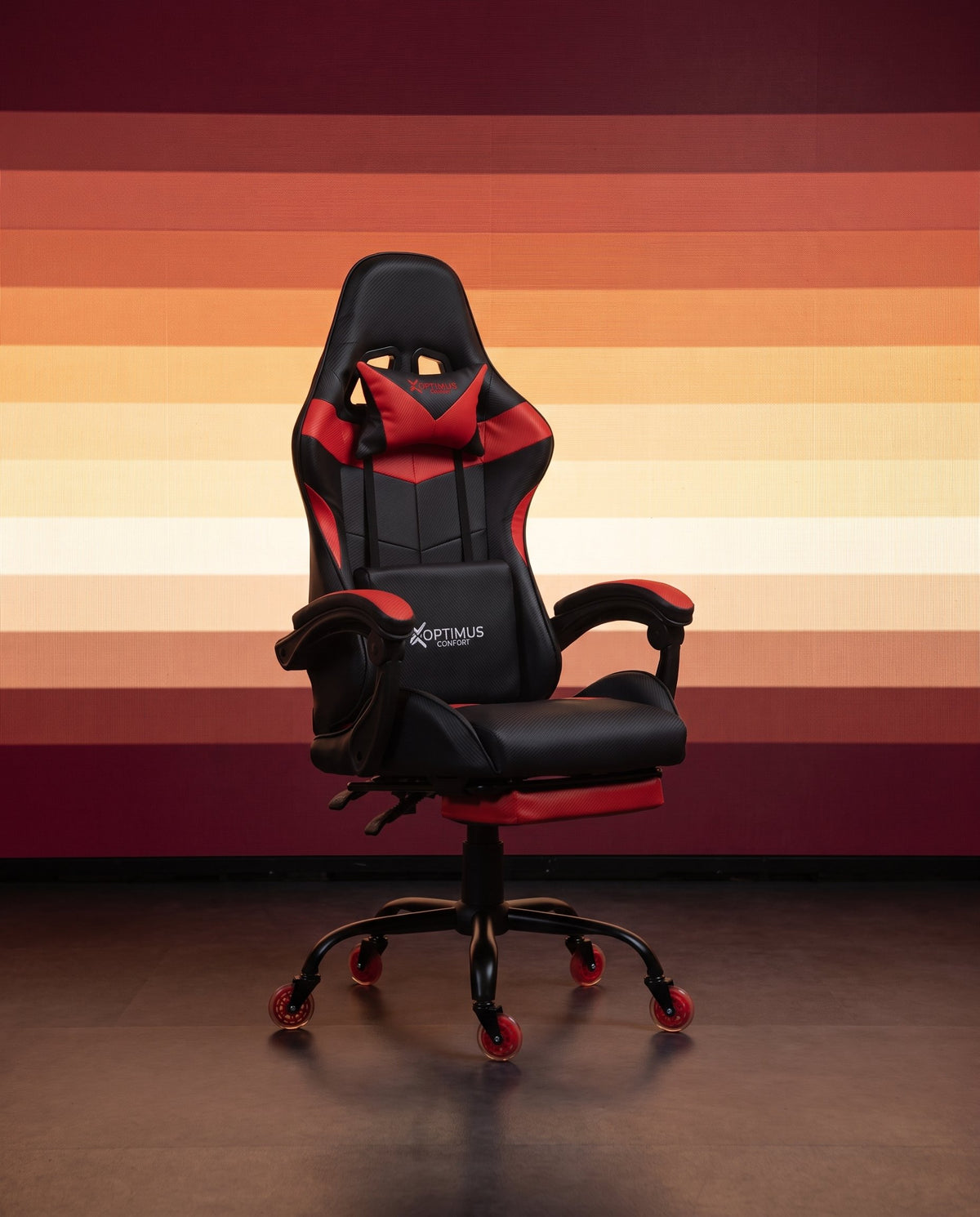 Silla Gamer 1039F Red con reposapiés y ruedas en silicona · set-2k · 22-1039f-pro-red-02-armonia.jpg