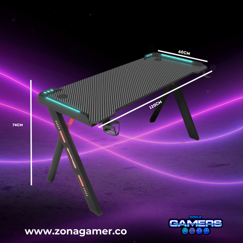 Escritorio Gamer D-2107 Con luces RGB