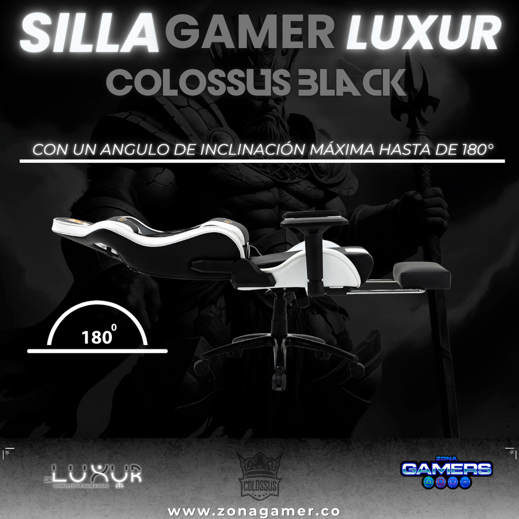 Silla Gamer Luxur Edición Limitada Modelo Colossus SAH-0014 Black