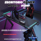 Escritorio Gamer D-2107 Con luces RGB