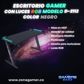 Escritorio Gamer D-2112 Color negro con luces RGB