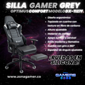 Silla Gamer DX-1127F Grey con reposapiés y ruedas en silicona