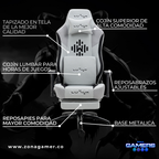 Silla Gamer Luxur Edición Limitada Modelo Weavemonster SAH-0019 Grey