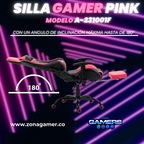 Silla Gamer A231001F Pink con reposapies