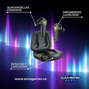 Combo Silla Gamer EAR-1127F + Audífonos Gamer con reposapiés incluido y ruedas en silicona
