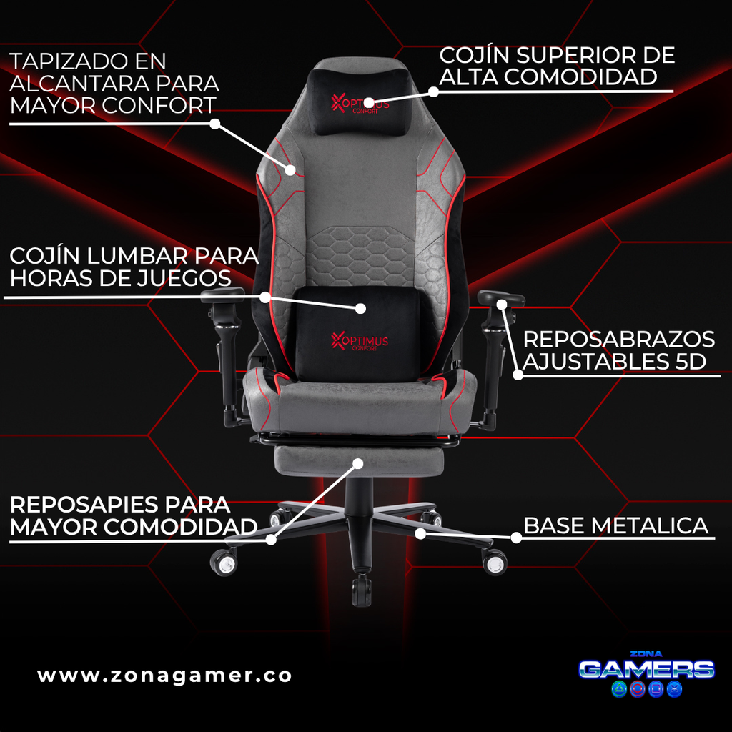 Silla Gamer TITANEVO 5D MAX Red