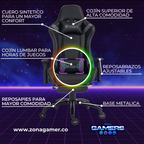 Silla Gamer E-1127F Gray + masajeador lumbar con reposapiés incluido y ruedas en silicona