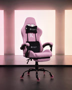 Silla Gamer CO-1039F Rosa, con tapizado en tela, reposapiés y ruedas en silicona · set-2k · 35-co-1039f-pink-02-contraste.jpg