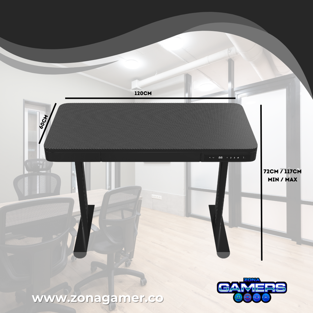 Escritorio Z-008 color negro con motor eléctrico