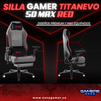 Silla Gamer TITANEVO 5D MAX Red