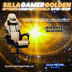 Silla Gamer DOW-1039F Golden con reposapiés y ruedas en silicona